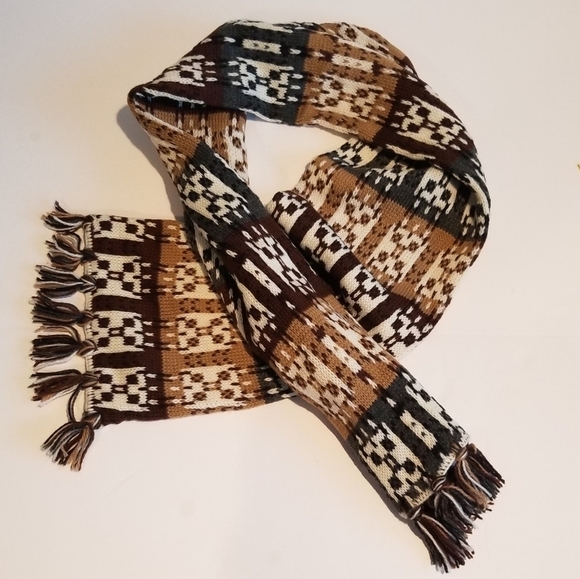 Unbranded Double Sided Knit Fringed Scarf - Picture 1 of 3